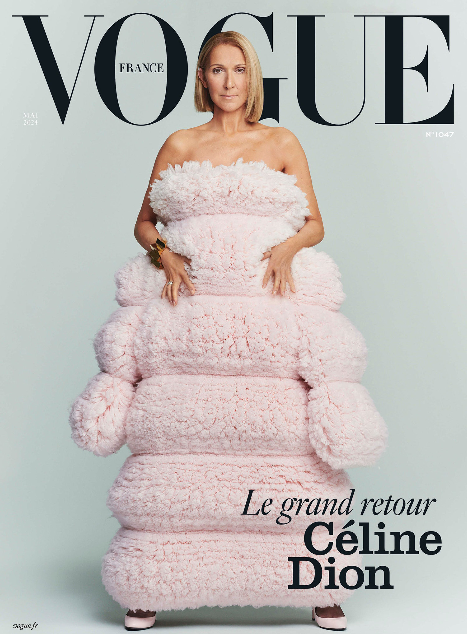 Céline Dion covers Vogue France May 2024 by Cass Bird