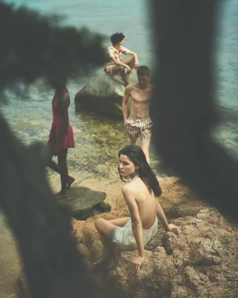 Loro Piana's Summer Resort 2024 campaign, a bohemian escape to exotic shores