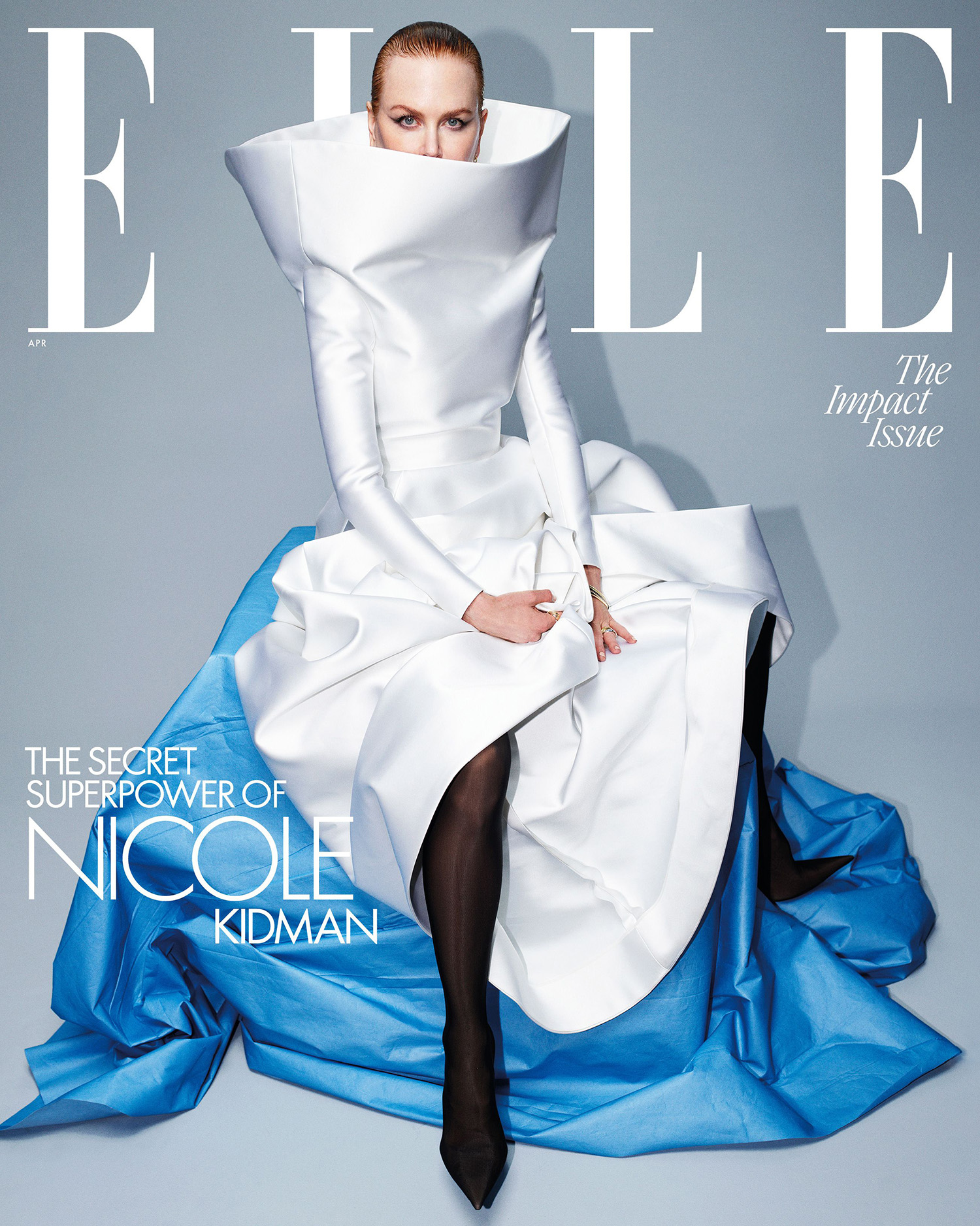 Nicole Kidman covers Elle US April 2024 by Mario Sorrenti