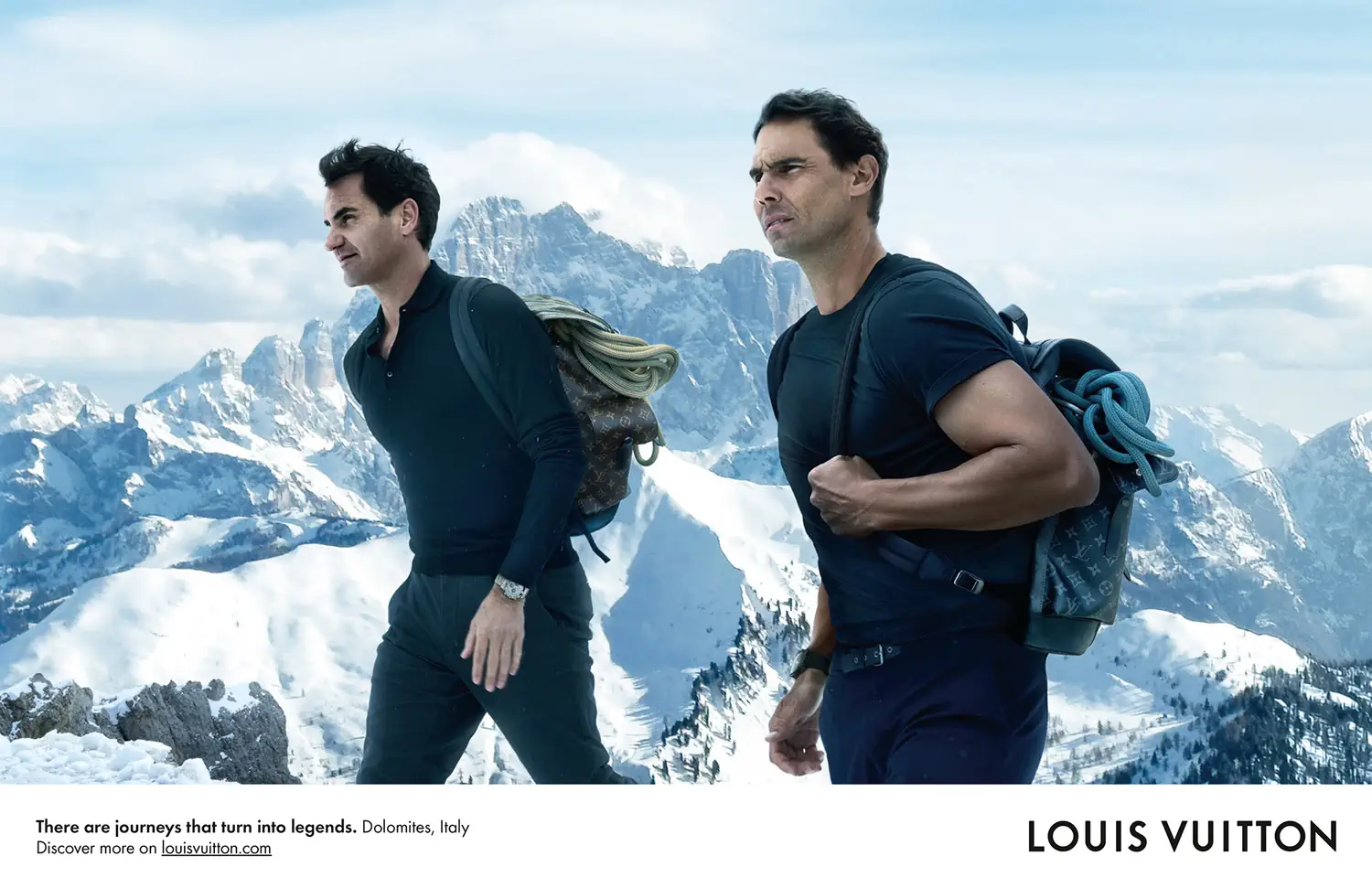 Roger Federer and Rafael Nadal soar to new heights in Louis Vuitton's ''Core Values'' campaign