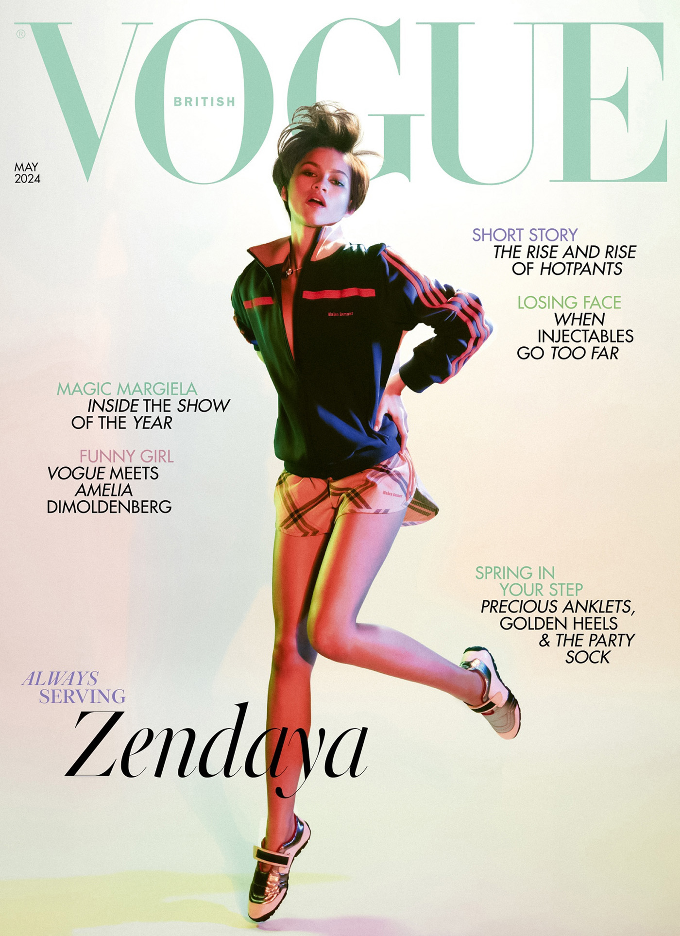 Zendaya covers British Vogue May 2024 by Cariljn Jacobs